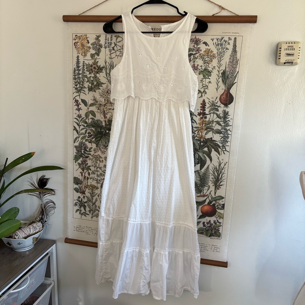 Cherokee Cotton White Sleeveless Dress 14/16 XL Girls